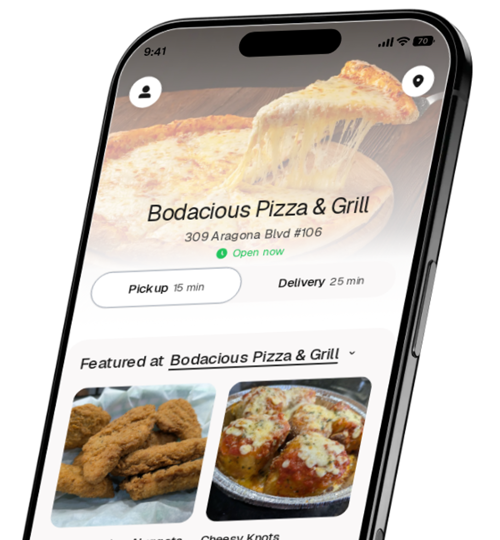 Bodacious Pizza & Grill app preview